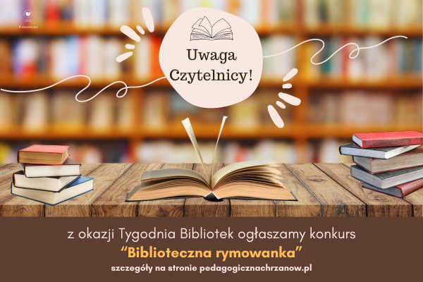 Zapraszamy do udziału w konkursie „Biblioteczna rymowanka”