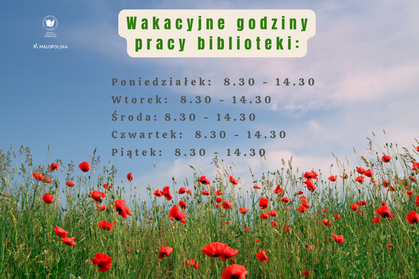 Wakacyjne godziny otwarcia Biblioteki